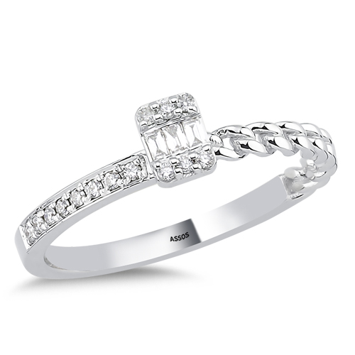 0.15 Karat Baget Pırlanta Yüzük