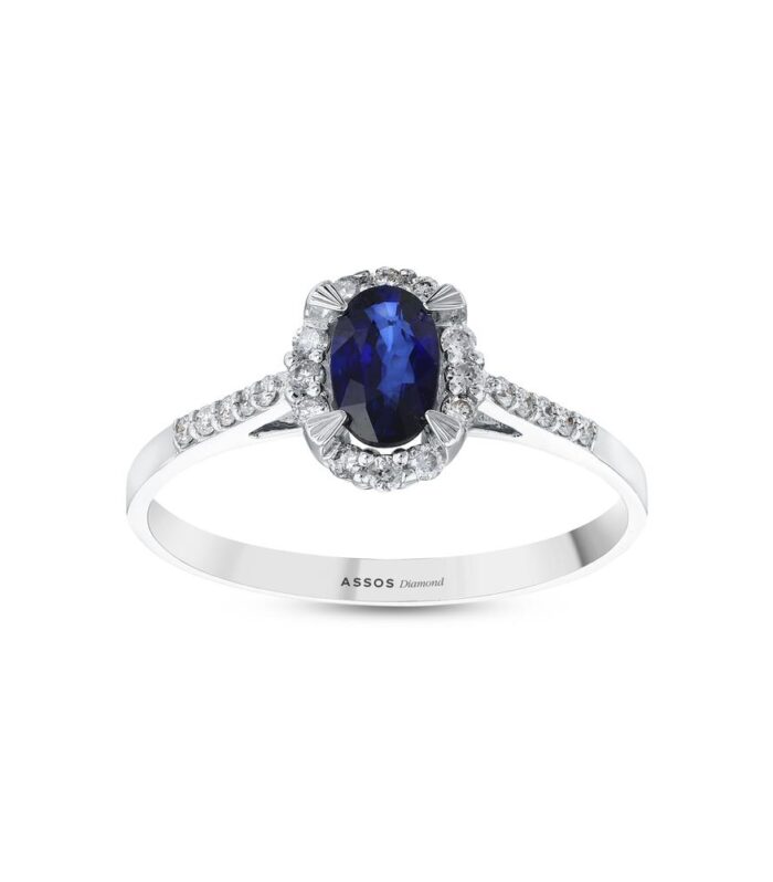 0.15 Karat Safir Taşlı Pırlanta Yüzük