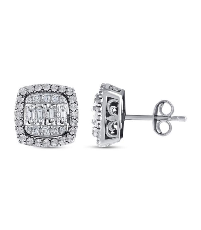 0.16 Karat Baget Pırlanta Küpe