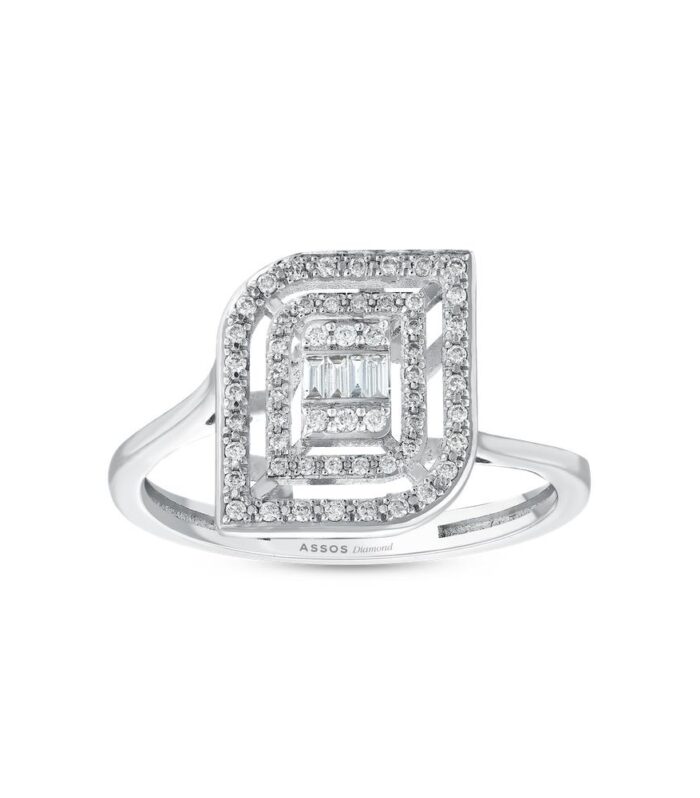 0.16 Karat Baget Taşlı Pırlanta Yüzük