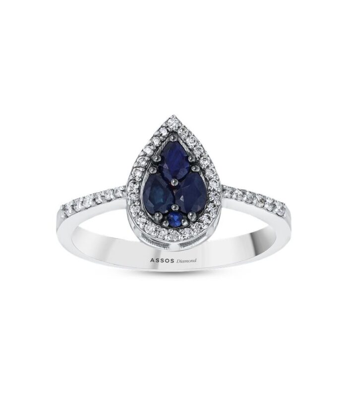 0.16 Karat Safir Taşlı Pırlanta Yüzük