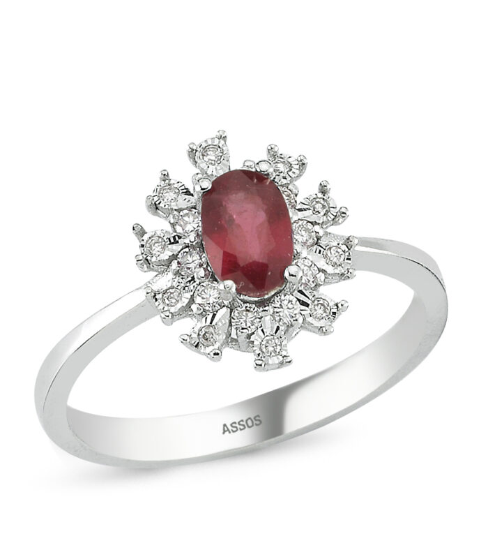 0.16 Karat Yakut Taşlı Pırlanta Fantazi Yüzük