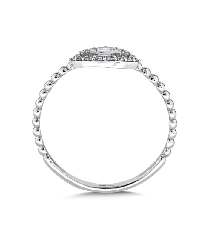 0.17 Karat Baget Taşlı Pırlanta Fantezi Yüzük