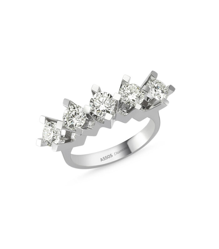 0.17 Karat Pırlanta Beştaş Yüzük