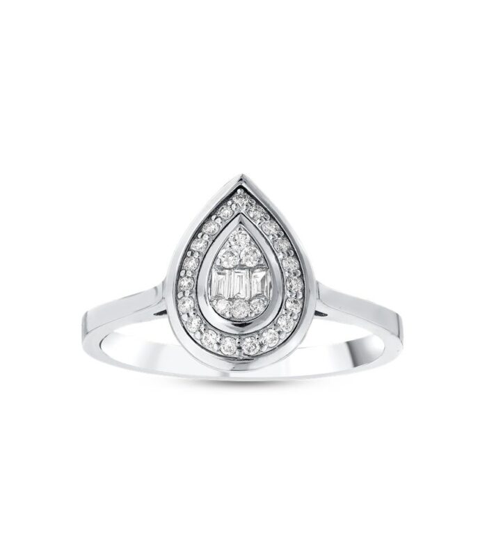 0.17 Karat Pırlanta Damla Yüzük