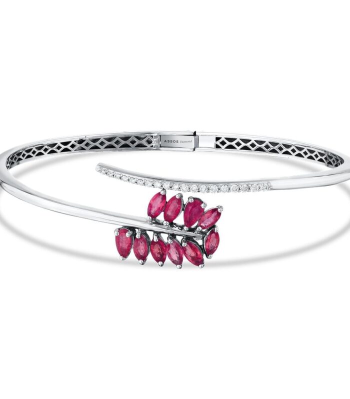 0.17 Karat Yakut Taşlı Pırlanta Bilezik