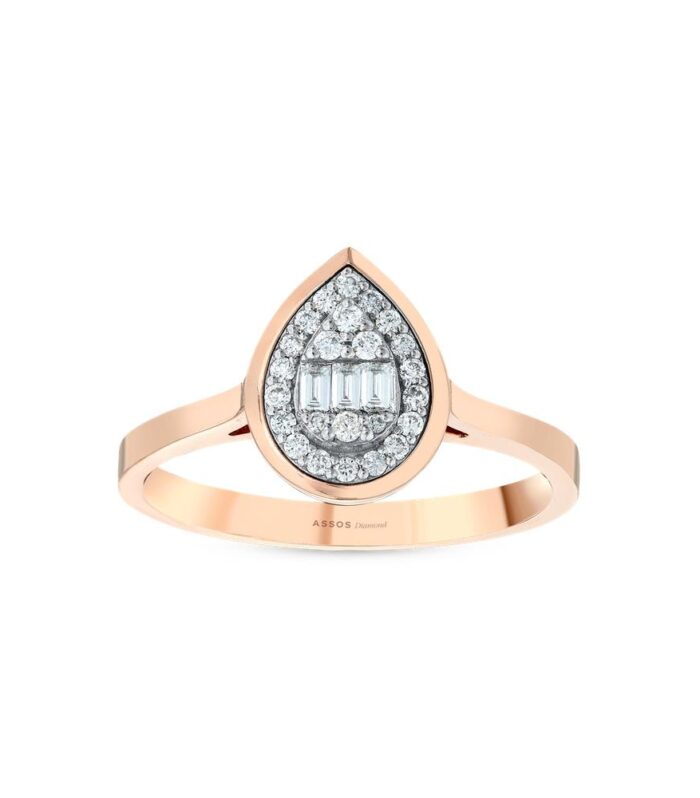 0.19 Karat Baget Taşlı Pırlanta Yüzük