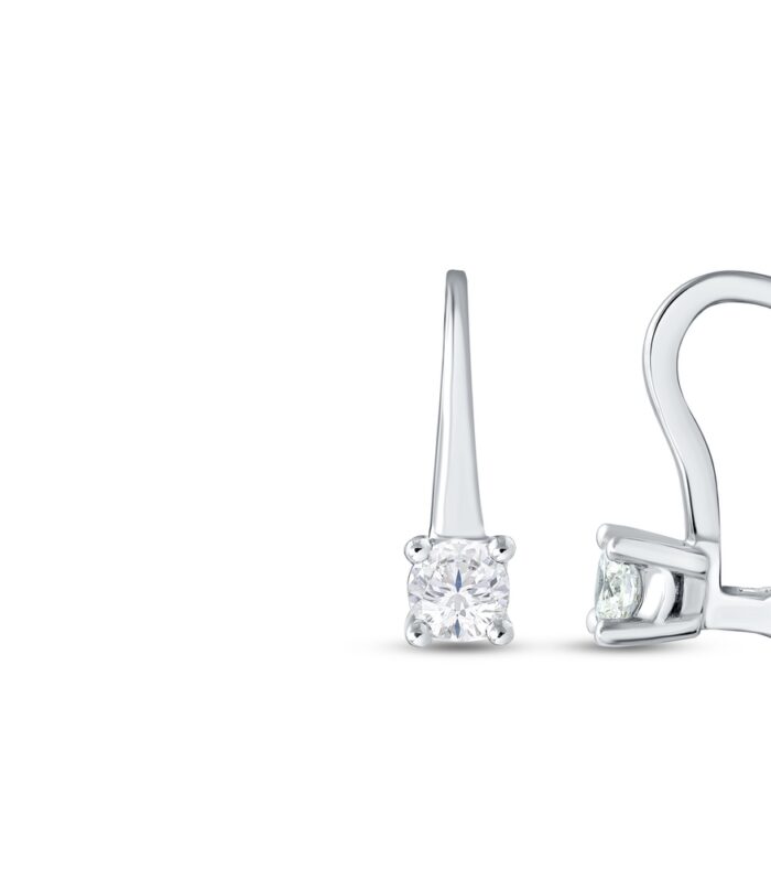 0.20 Karat Pırlanta Tektaş Küpe