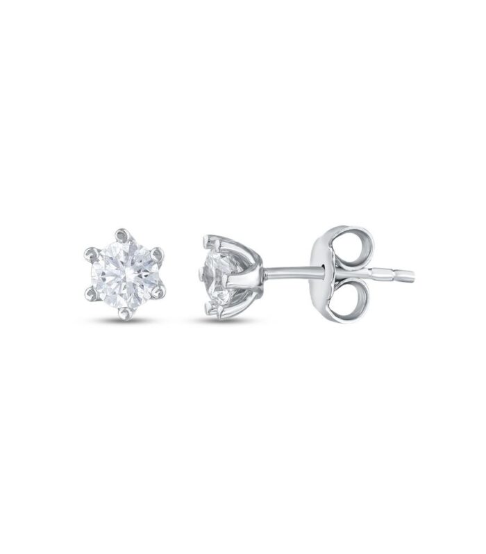 0.20 Karat Pırlanta Tektaş Küpe