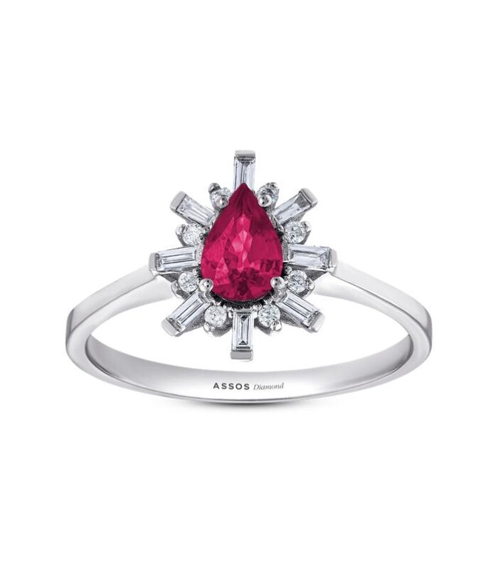 0.20 Karat Yakut Taşlı Pırlanta Yüzük