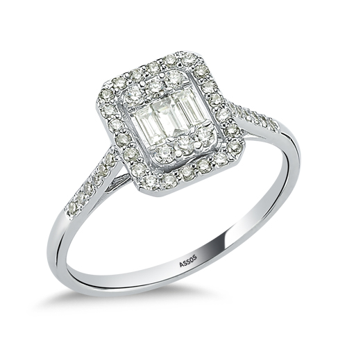 0.22 Karat Baget Pırlanta Yüzük