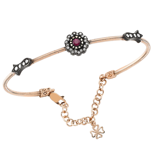 0.22 Karat Yakut Taşlı Elmas Bilezik