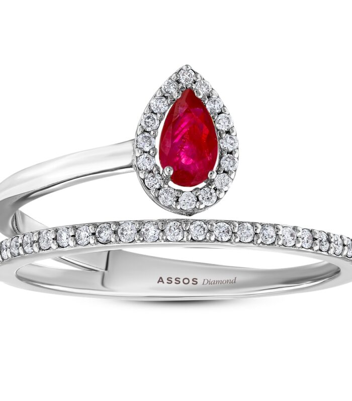 0.22 Karat Yakut Taşlı Pırlanta Fantezi Yüzük