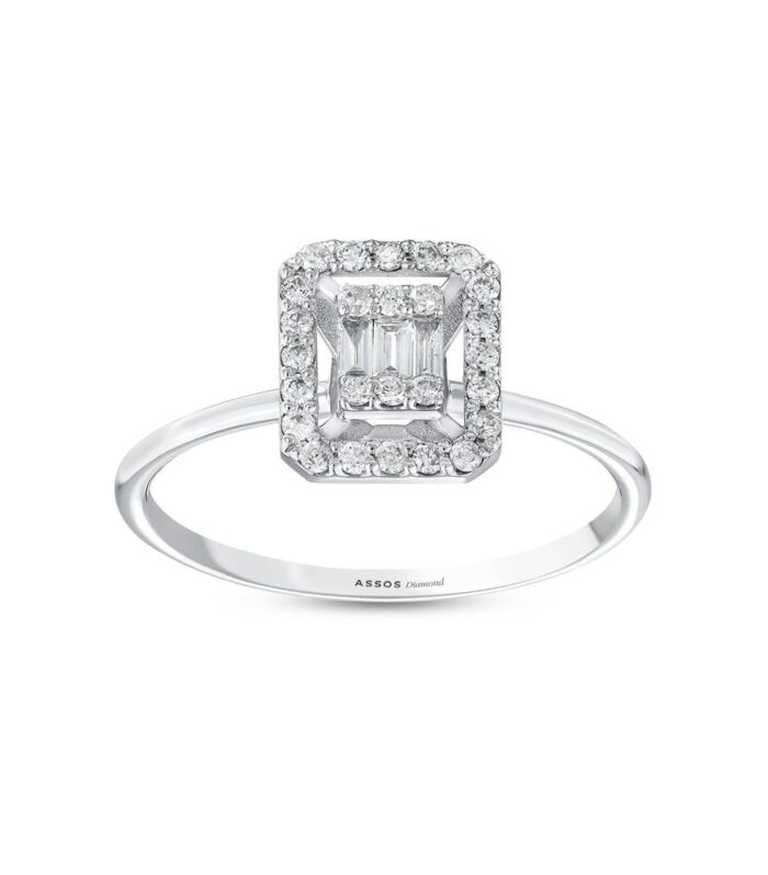 0.24 Karat Pırlanta Baget Yüzük