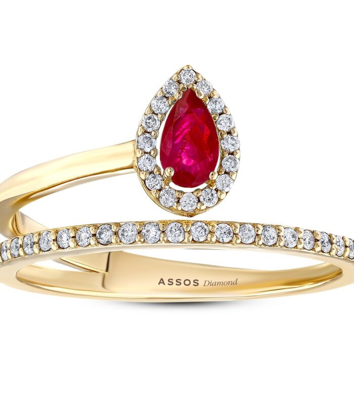 0.24 Karat Yakut Taşlı Pırlanta Fantezi Yüzük