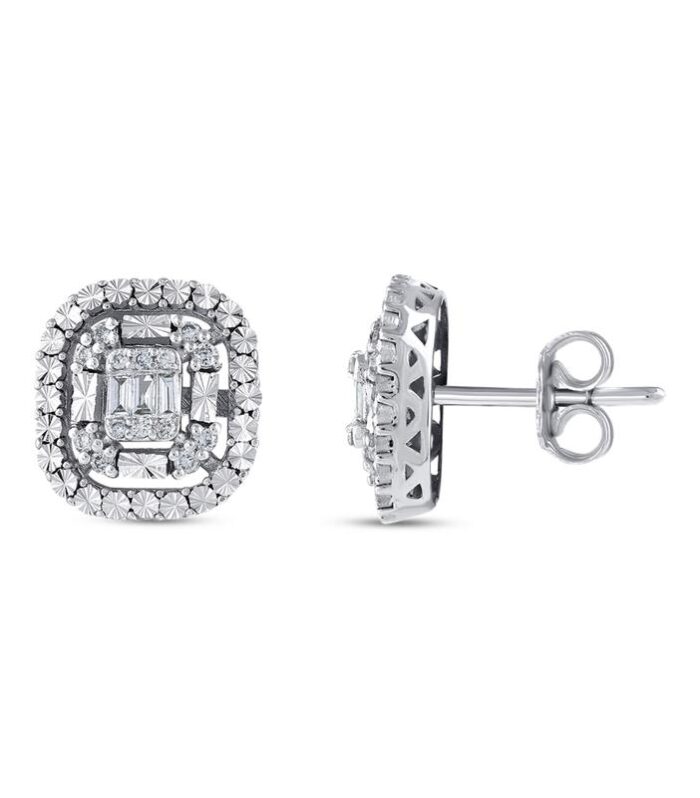 0.26 Karat Venüs Baget Pırlanta Küpe