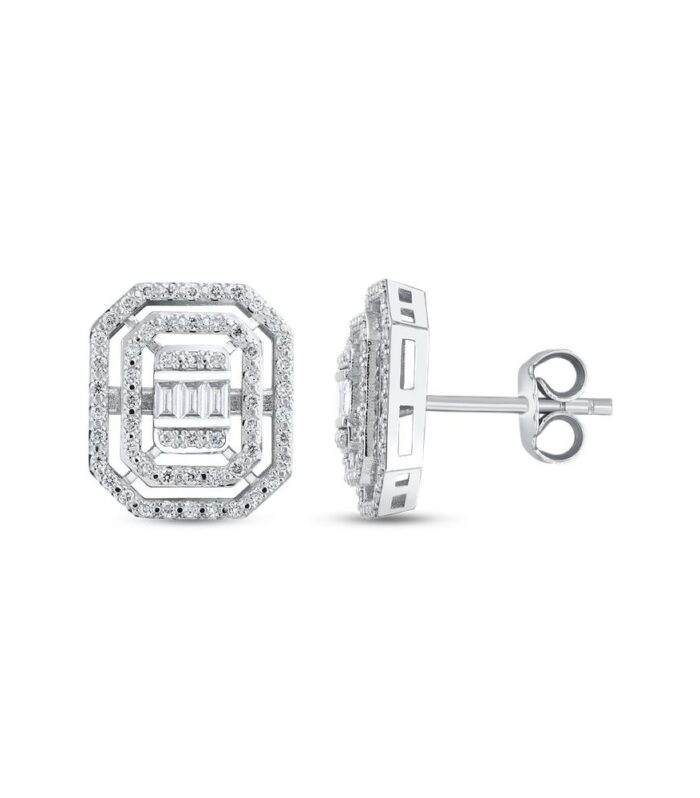 0.28 Karat Baget Pırlanta Küpe