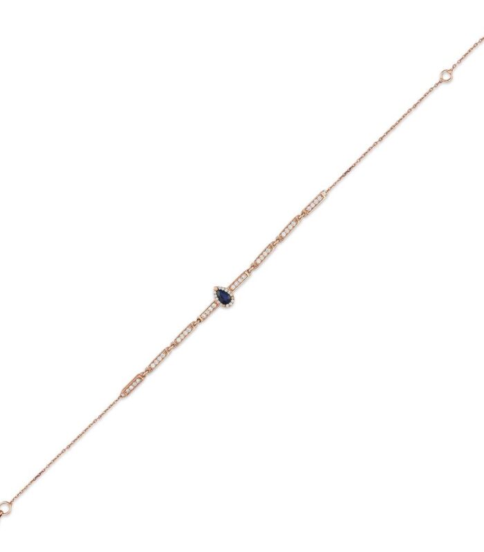 0.29 Karat Safir Taşlı Pırlanta Bileklik