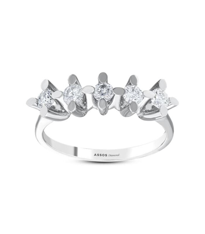 0.30 Karat Pırlanta Beştaş Yüzük