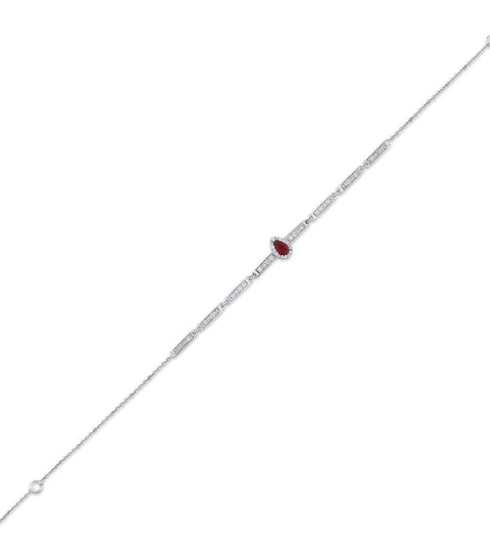 0.30 Karat Yakut Taşlı Pırlanta Bileklik