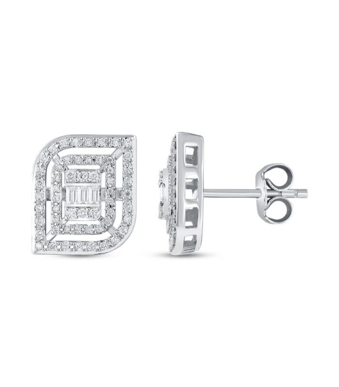 0.32 Karat Baget Pırlanta Küpe