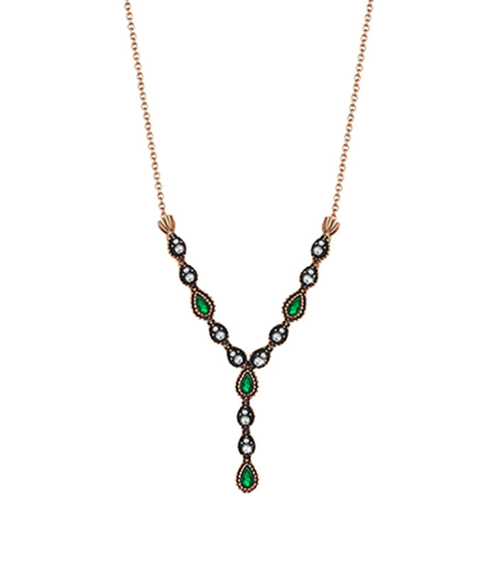 0.33 Karat Zümrüt Fantezi Kolye