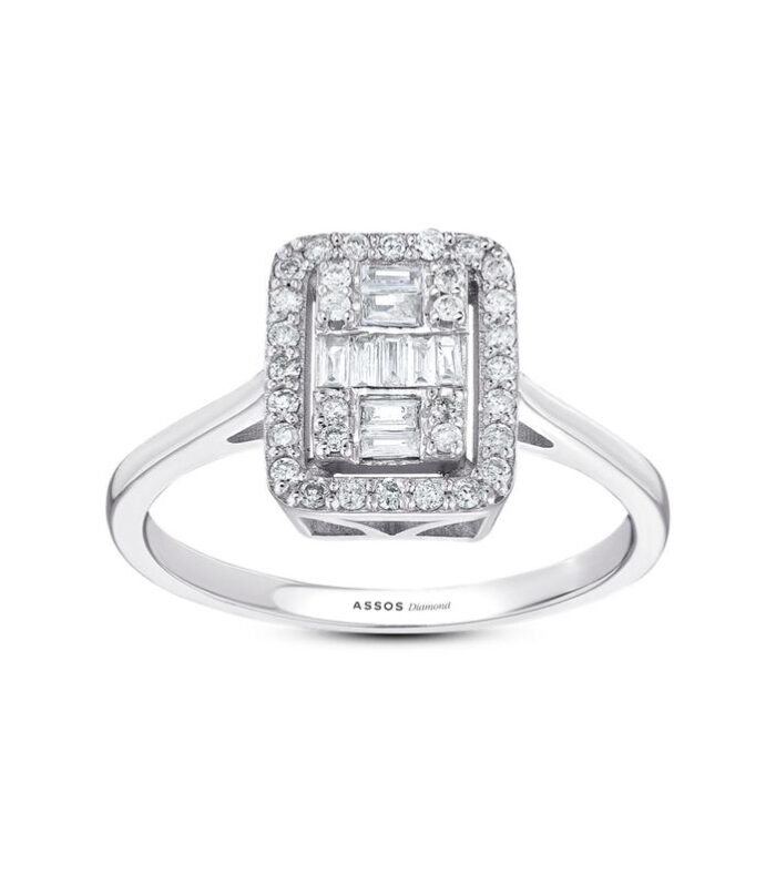 0.34 Karat Baget Taşlı Pırlanta Yüzük