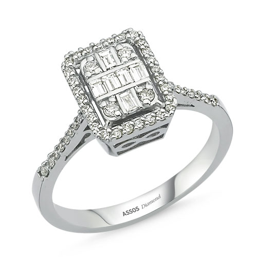 0.35 Karat Baget Pırlanta Yüzük