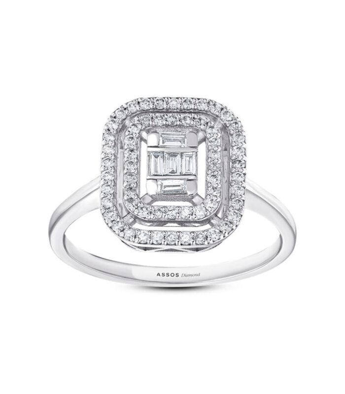 0.35 Karat Baget Taşlı Pırlanta Yüzük