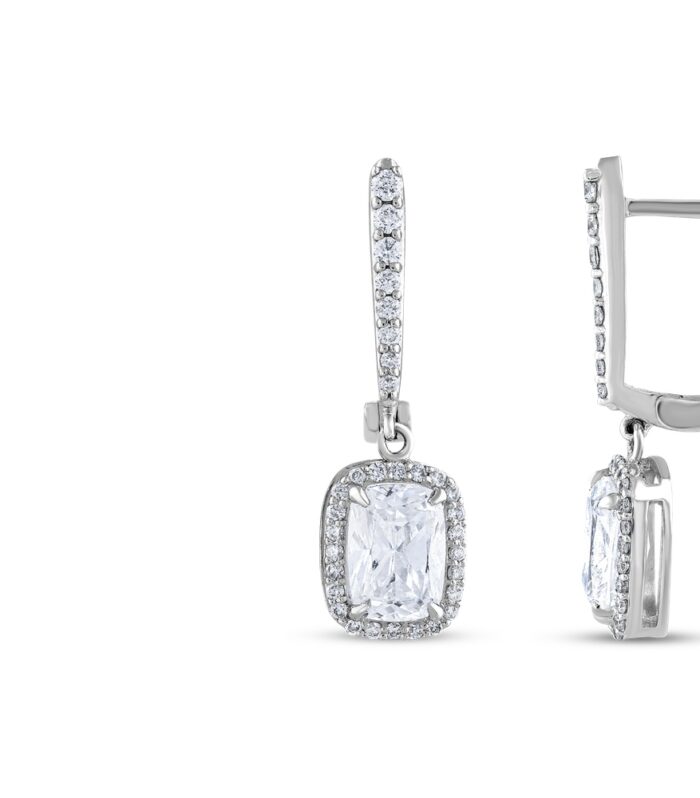 0.35 Karat Safir Taşlı Pırlanta Küpe