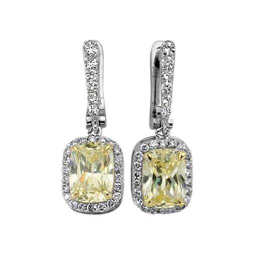 0.35 Karat Topaz Taşlı Pırlanta Fantezi Küpe