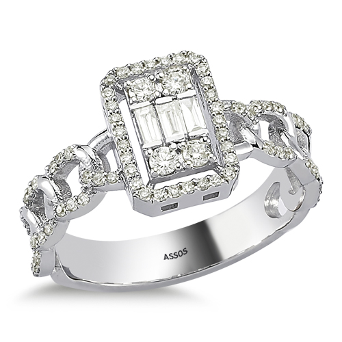 0.38 Karat Baget Pırlanta Yüzük