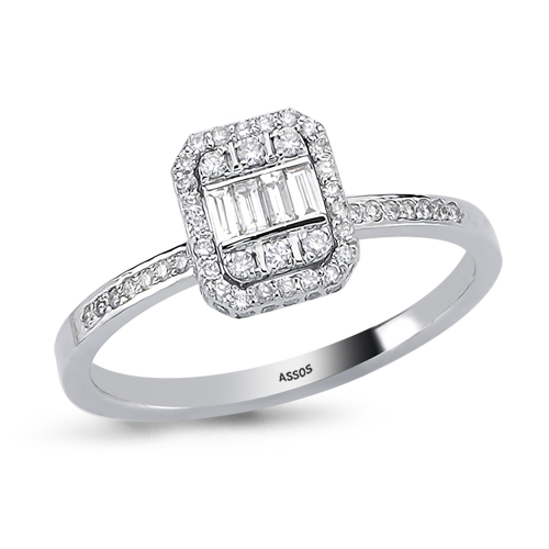 0.38 Karat Baget Pırlanta Yüzük