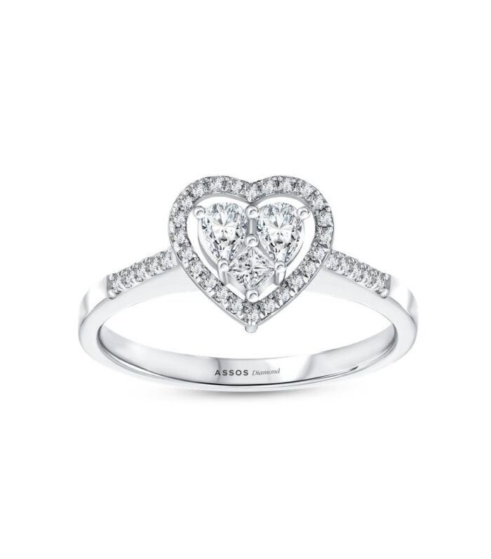 0.41 Karat Kalp Formlu Pırlanta Yüzük