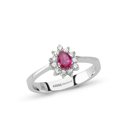 0.41 Karat Yakut Taşlı Pırlanta Yüzük