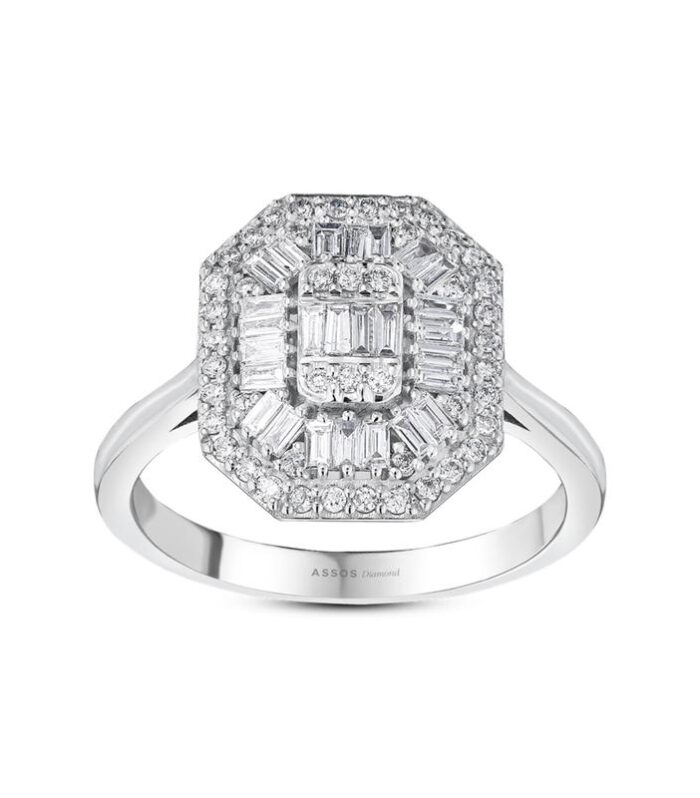 0.45 Karat Baget Pırlanta Yüzük