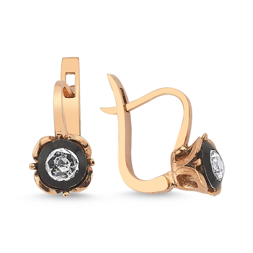 0.45 Karat Elmas Tektaş Küpe