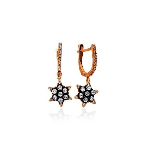 0.45 Karat Yıldız Elmas Küpe