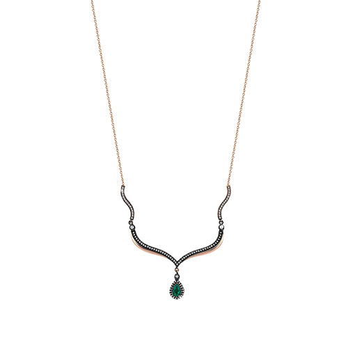 0.46 Karat Zümrüt Fantezi Kolye