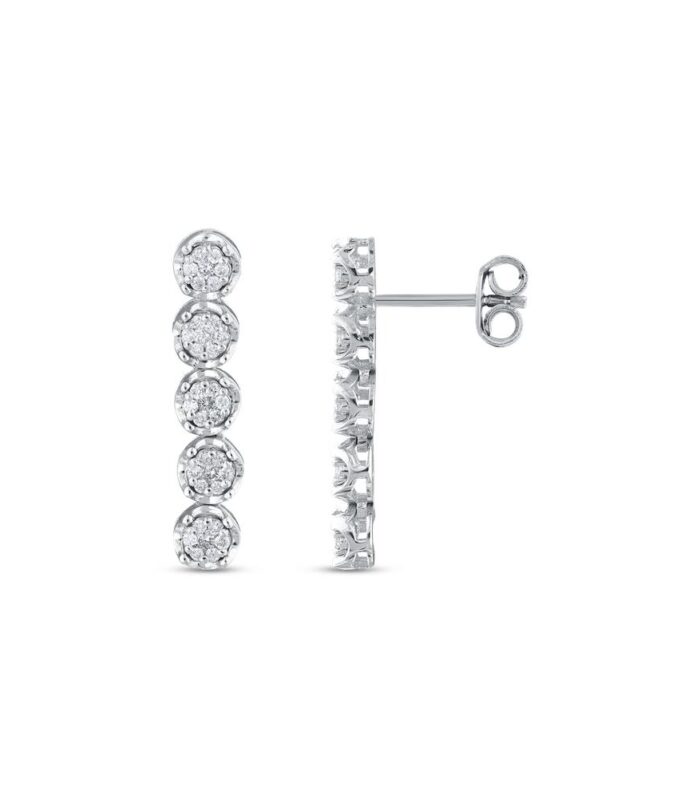 0.47 Karat Pırlanta Su Yolu Küpe