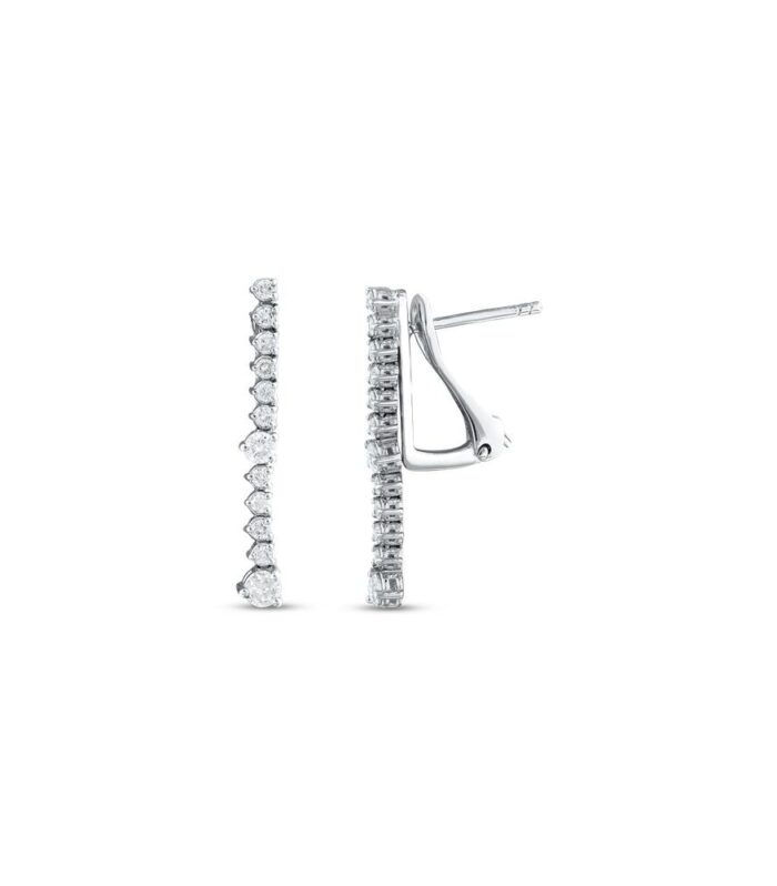 0.49 Karat Pırlanta Su Yolu Küpe