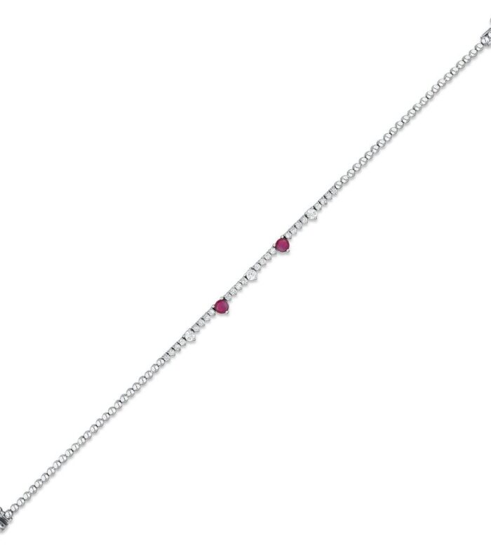 0.49 Karat Yakut Taşlı Pırlanta Bileklik