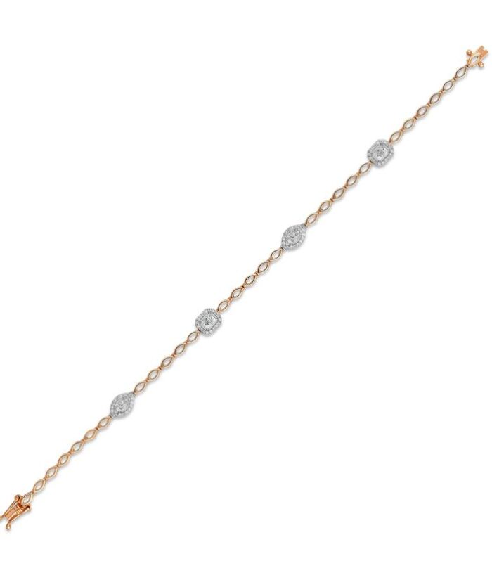 0.50 Karat Baget Taşlı Pırlanta Bileklik