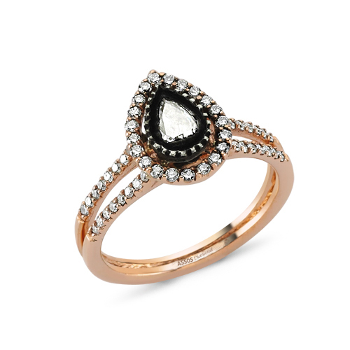 0.50 Karat Damla Elmas Yüzük