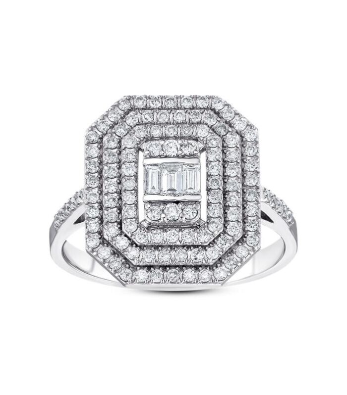 0.59 Karat Pırlanta Baget Yüzük