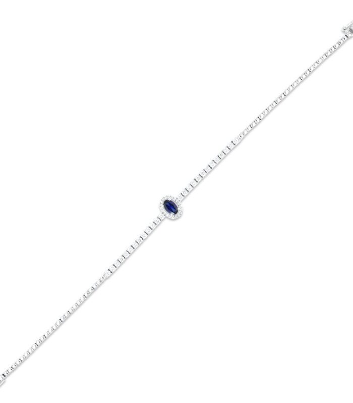 0.60 Karat Safir Taşlı Pırlanta Bileklik