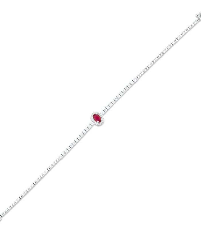 0.66 Karat Yakut Taşlı Pırlanta Bileklik