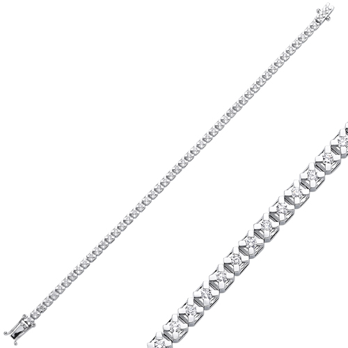 0.79 Karat Pırlanta Su Yolu Bileklik