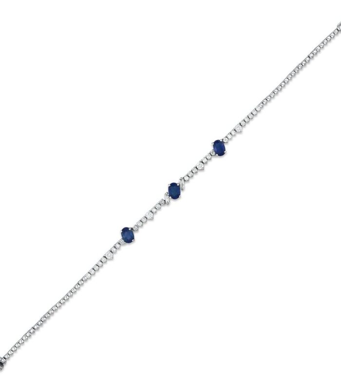 0.96 Karat Safir Taşlı Pırlanta Bileklik