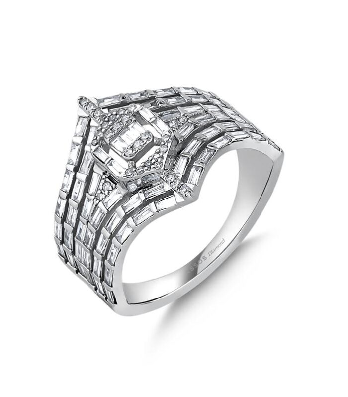 1.35 Karat Baget Taşlı Pırlanta Fantezi Yüzük